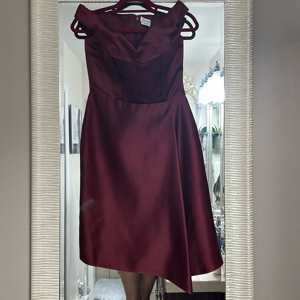 Alexander McQueen Burgundy silk dress, size small/Medium